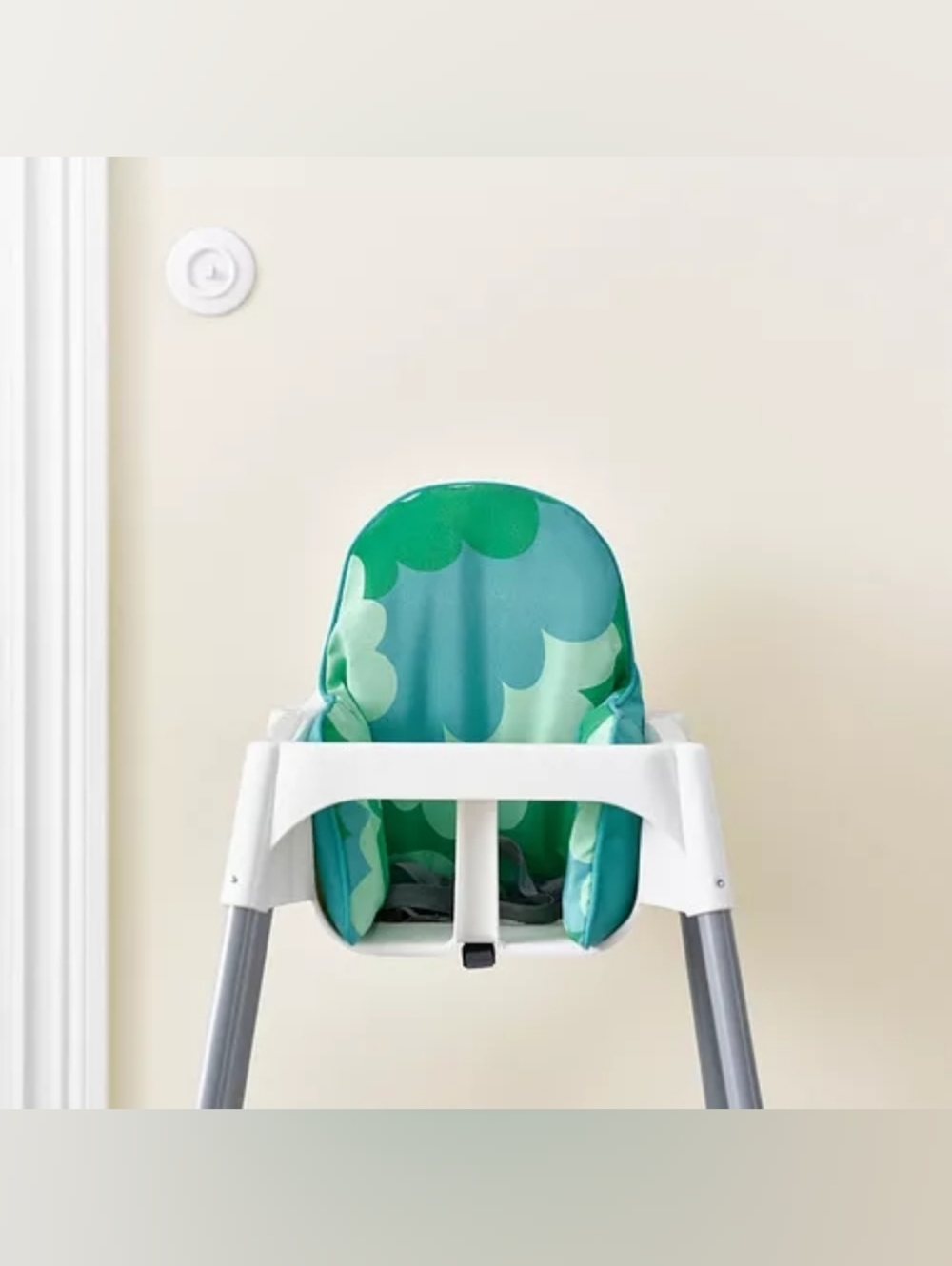 IKEA Antilop Green Scallop Pattern Seat Cover